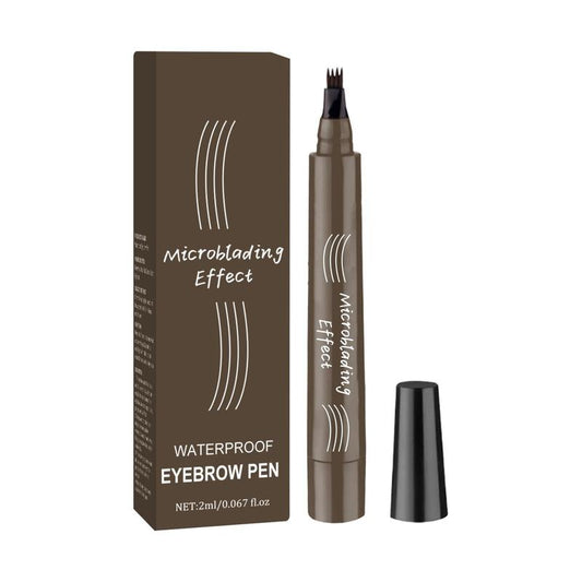 2ml Waterproof Eyebrow Pencil, Long Lasting Four Prongs Eyebrow Pen for Eyebrow Styling, Professional Eyebrow Makeup Tool, Makeup Accessories for Women