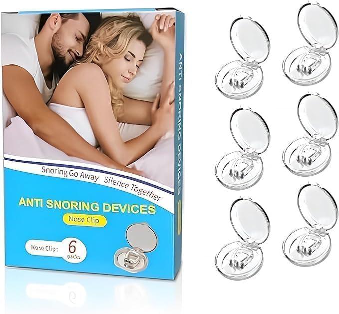 6PS Snore Stopper, Anti Snoring, Anti Snoring Nose Clip, Silicone Magnetic Anti Snoring Nose Clip, Help Stop Snoring, Quieter Restful Sleep