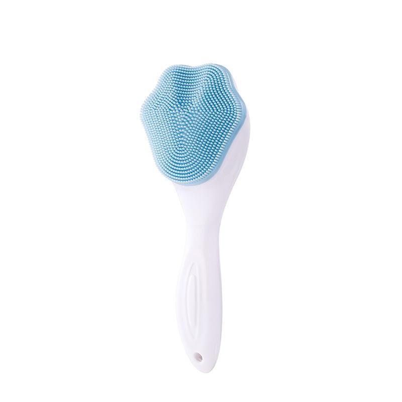 Facial Cleansing Brush, Manual Cat Paw Shaped Silicone Facial Cleanser With Long Handle