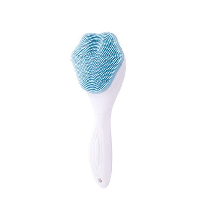 Facial Cleansing Brush, Manual Cat Paw Shaped Silicone Facial Cleanser With Long Handle