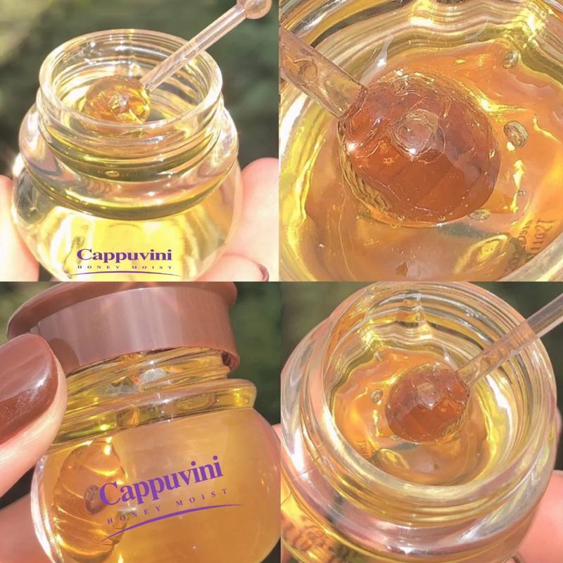 Hydrating Honey Lip Mask, Honey Jar Design Nourishing Lip Moisturizer, Moisturizing Honey Lip Gel, Lip Care Lip Plumper, Beauty Care Product for Women