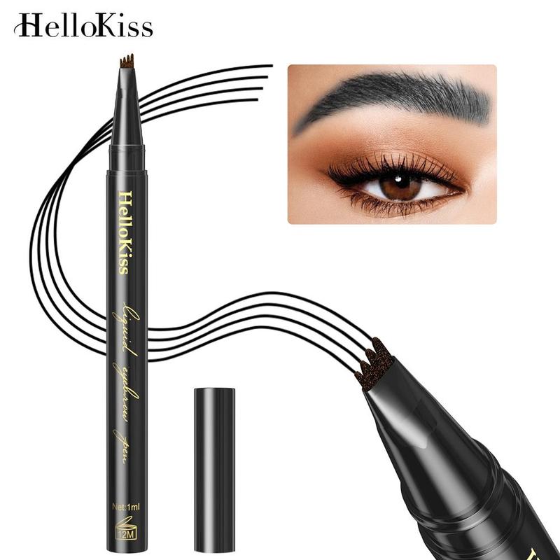 Waterproof 4 Tips Eyebrow Pencil, 1 Count Long Lasting Brow Styling Brush, Brow Shading & Filling Pencil, Brow Brush Makeup Tool, Eye Brow Makeup Products