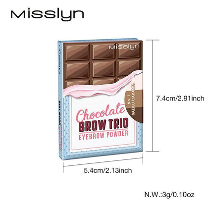 3 Color Eyebrow Powder Palette, 1 Count Long Lasting Highly Pigmente Eyebrow Powder, Natural Eyebrow Shading And Filling Powder