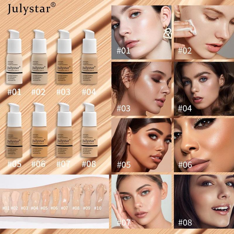 Long-lasting Moisturizing Foundation, Oil Control Foundations, Lightweight Concealer Makeup Tools for Women