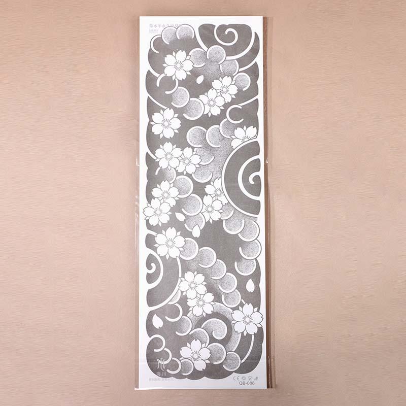 Flower Pattern Temporary Tattoo Sticker, Waterproof Long Lasting Fake Tattoo For Women & Men