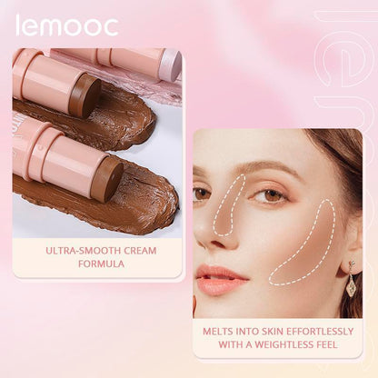 Long Lasting Makeup Contour Stick, Multi-functional Facial Contouring Stick for Cheek Nose Forehead Chin & Neck, Natural Look Bronzer for Daily Makeup, Cosmetic Beauty Products