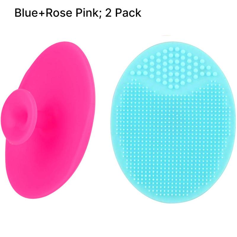 Manual Silicone Face Massage Brush, 2pcs Mixed Color Face Scrubber Massage Brush, Facial Skin Care Tool, Skincare Product for Women