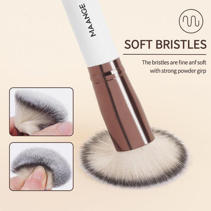 Flat Top Round Brush for Foundation, Strong Powder Grip Makeup Brush with Fine Bristles for Liquid, Powder, Summer Makeup, Cosmetic Tool