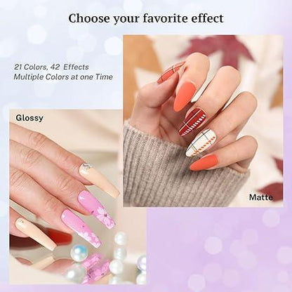 "Spring's Best Colors 24 PCS Gel Nail Polish Kit " Glossy Manicure Nail Art Nail Care Pack Smooth Cutics Cosmetic