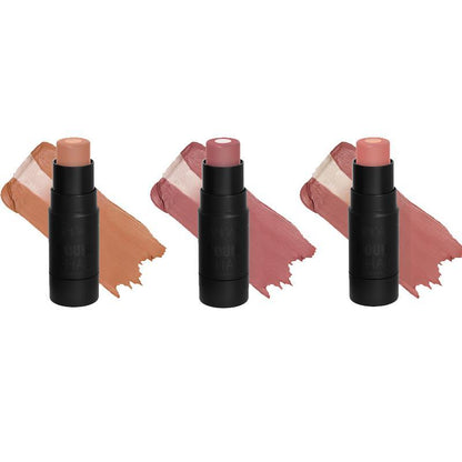 Long Lasting Sandwich Blush Sticks, 3pcs/set Natural Look Blushes For Daily Makeup, Lightweight Soft Color Shadows