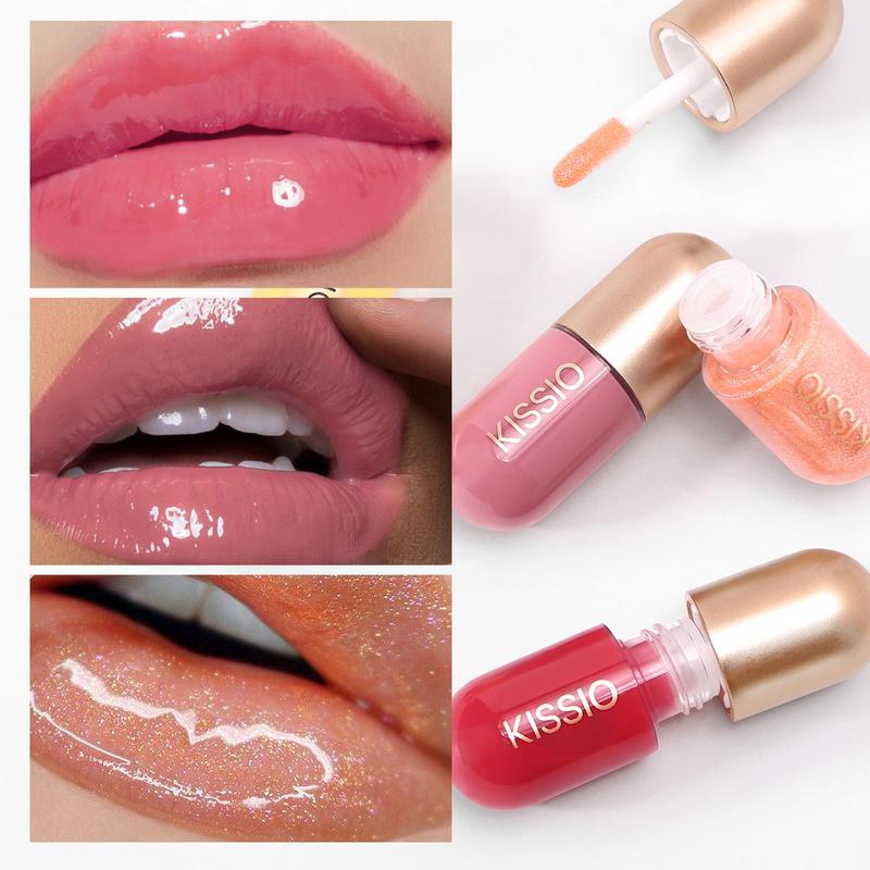 Juicy Moisturizing Lip Gloss, 1/2pcs Long Lasting Lip Gloss, Glossy Lip Glaze, Plumping Lip Oil for Girls & Women