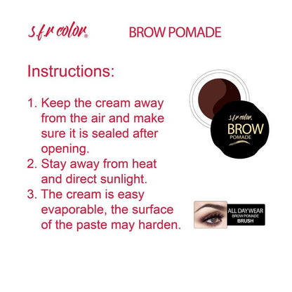 2 Color Eyebrow Cream, Natural Eyebrow Pomade, Smudge Proof Eye Brow Cream, Long Lasting Eye Brow Styling Product