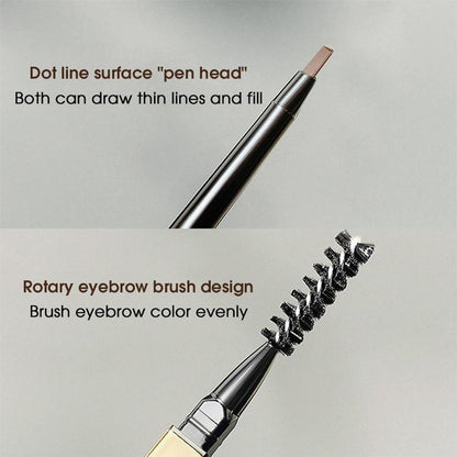 Double-ended Eyebrow Pencil, 1 Count Long Lasting Eyebrow Pencil with Brush, Brow Styling Brush, Brow Shading & Filling Pencil, Brow Brush Makeup Tool, Eye Brow Makeup Products