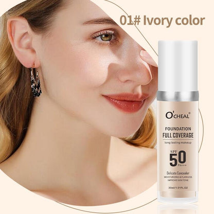 Long-lasting Liquid Foundation, Moisturizing Concealer, Full Coverage Makeup Cream, Makeup Product