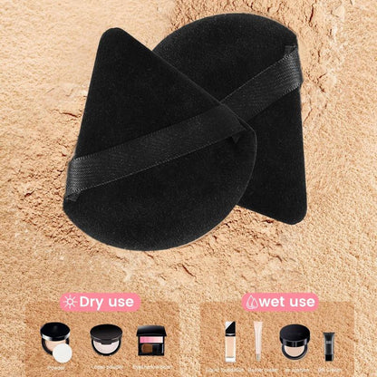 Comfort Skincare Triangle Powder Puff, Soft Makeup Sponge Puff, Dry & Wet Use Makeup Puff for Liquid Foundation, Face & Body Powder, Concealer, Cream