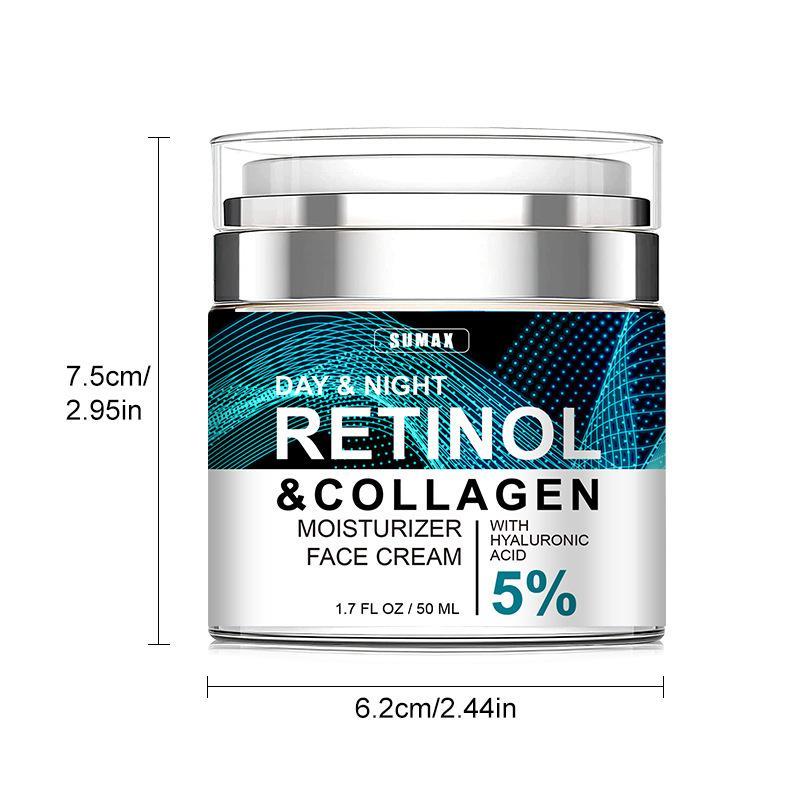 Retinol Collagen Skincare Moisturizer, Press-on Retinol Serum Cream, Hydrating Nourishing Face Lotion for Women & Men, Back To School Summer Essentials,  Women's Personal Care Products