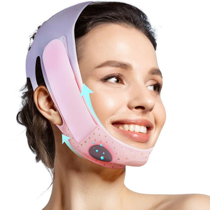 JUSRON Double Chin Reducer V Line Face Lifting Tape Face Strap, Soft Silicone Chin Strap Face Shaper to Removing Double Chin