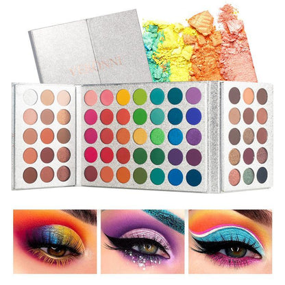 65 Color Eyeshadow Palette, Long Lasting Highly Pigmented Shimmer & Matte Shades Palette, Colorful Eye Cosmetic Products, Help Me Glow up Makeup Products