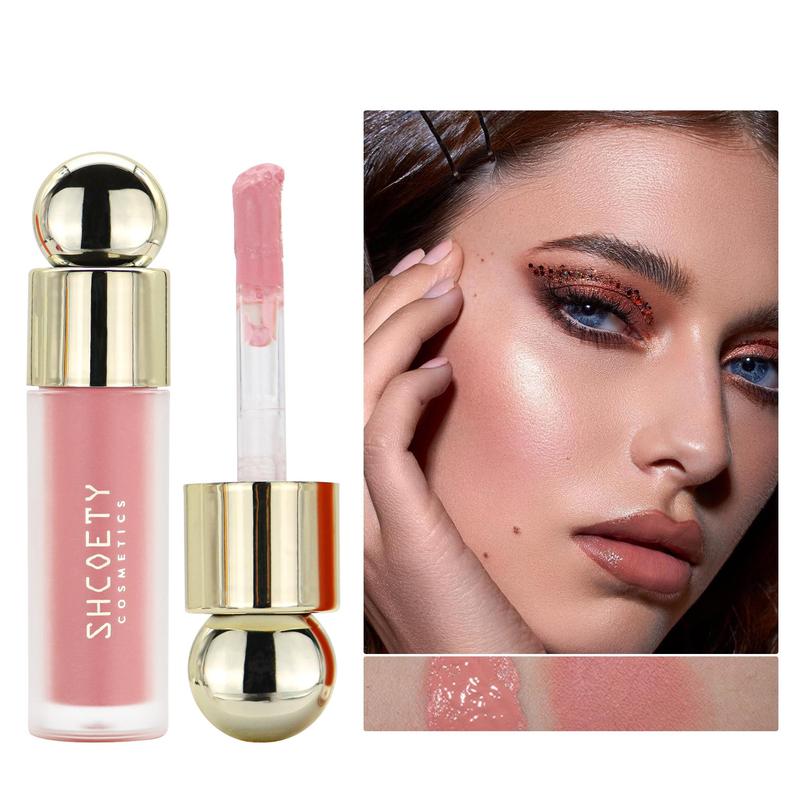 Long Lasting Liquid Blusher, Natural Look Blush for Cheeks, Lips, Eyes, Smudge-Proof Lightweight Moisturizing Flawless Liquid Blush,?Soft Color Shadow?Cosmetic