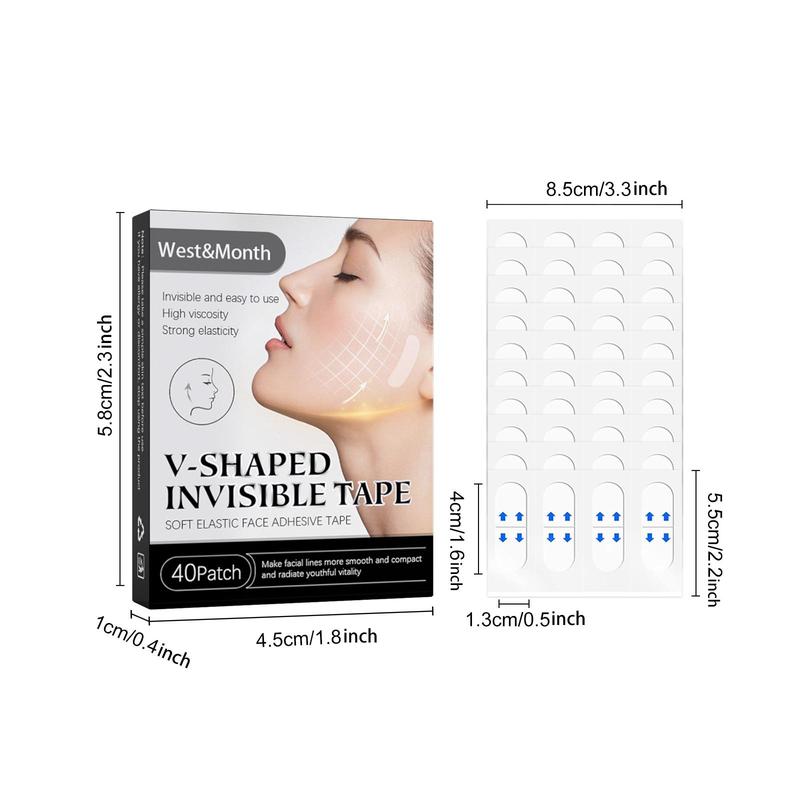 40pcs/box V-shaped Face Lifting Patch, Skin Tightening & Lifting Facial Stickers, Professional Skincare Tools for Women