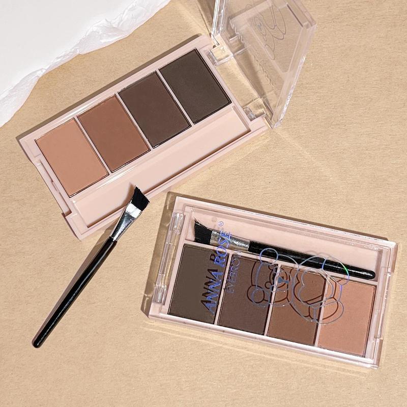 4 Color Eyebrow Powder Palette (1 Piece), Long Lasting Waterproof Eyebrow Powder, Smudge Proof Eye Brow Product For Women & Girls, Makeup Accessories