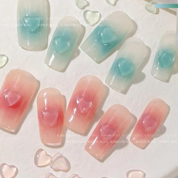 UV Heart change Nail DIY