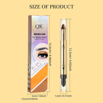 1 Count 2 in 1 Double-ended Highlighter Eyeshadow Stick, Natural Pearlescent Fine Sparkling Contouring Eyeliner Lying Silkworm Pen, Eye Brightening Makeup Stick