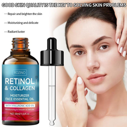 Retinol & Collagen Face Moisturizing Essential Oil, Hydrating Skin Care Oil, Nourishing Face Essence for Day & Night Use, Comfort Skincare Products