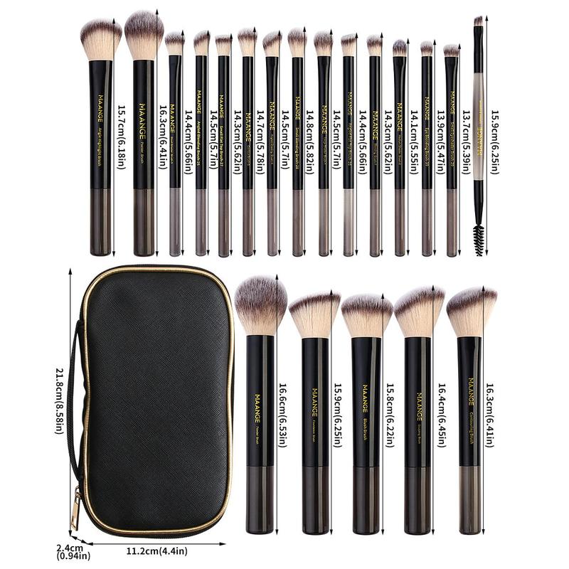 Makeup Brush Set with Cosmetic Bag, 20pcs/set Makeup Brushes for Blush, Loose Powder, Eyeshadow, Concealer, Brushes with Soft Bristles & Comfortable Grip for Beginners, Concealer Brush,?Back To School