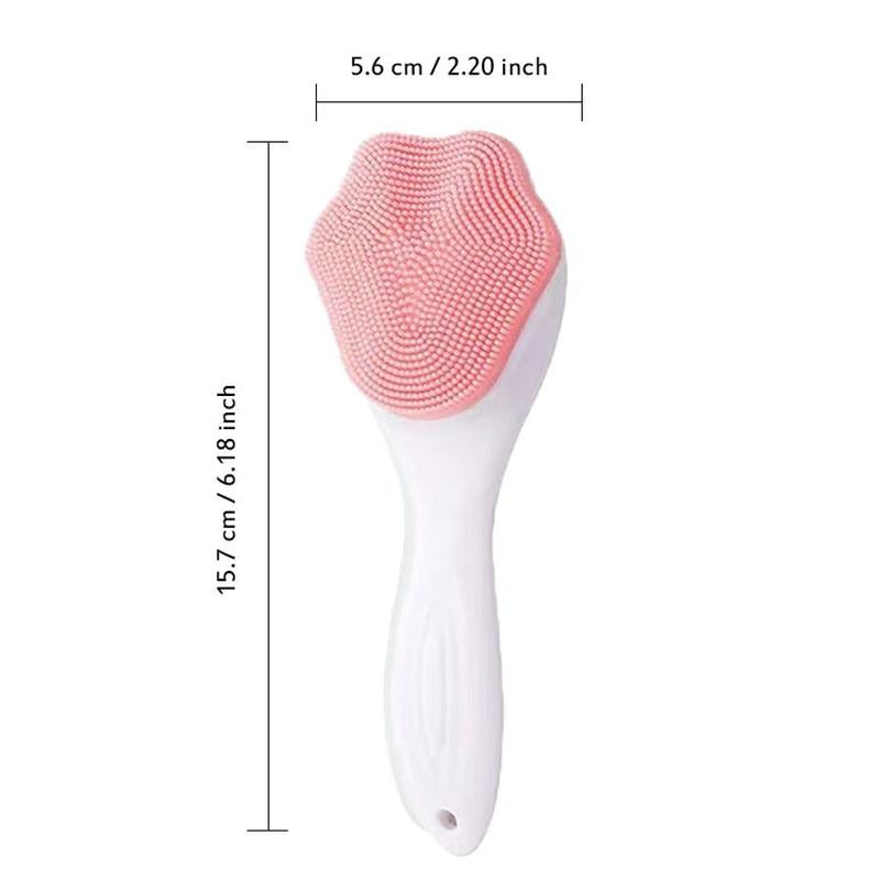 Portable Facial Cleansing Brush, 1 Count Silicone Cat Claw Shaped Facial Massage Brush with Handle, Makeup Tool for Women Girls