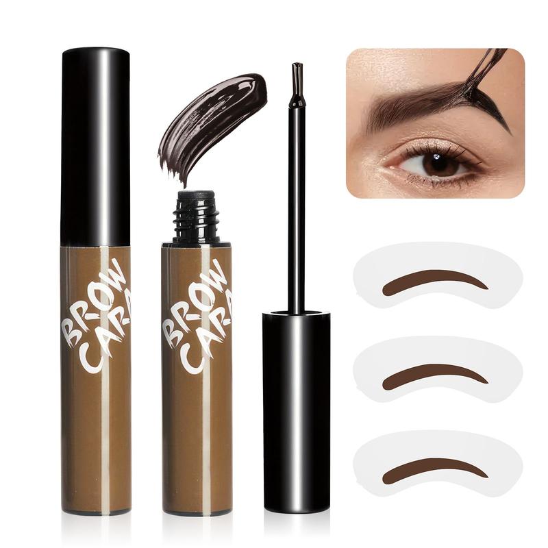 Peel-off Tattoo Brow Gel, 24-hour long-lasting smudge-proof and waterproof eyebrow tattoo peel-off tint, easily create a natural eyebrow look, Easy to peel without sticking Makeup Daily Eyebrow Gel Gift Cosmetic