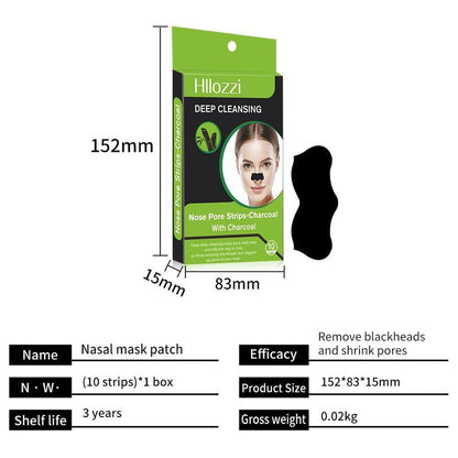 10pcs/box Blackhead Remover Nose Strips, Deep Cleansing Nasal Patches, Nose Pores Cleaning Strips