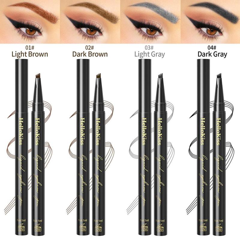 4 Fork Waterproof Eyebrow Pencil, 1 Count Long Lasting Eyebrow Pencil, Brow Styling Brush, Brow Shading & Filling Pencil, Eye Brow Makeup Tool, Brow Styling Product