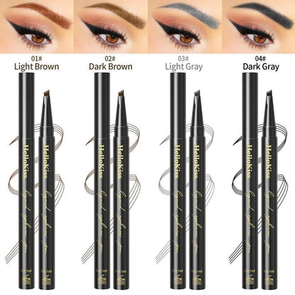 4 Fork Waterproof Eyebrow Pencil, 1 Count Long Lasting Eyebrow Pencil, Brow Styling Brush, Brow Shading & Filling Pencil, Eye Brow Makeup Tool, Brow Styling Product