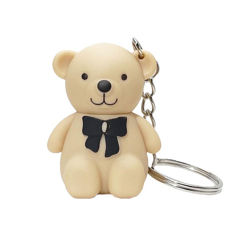 Cute Cartoon Bear Design Matte Concealer Liquid Foundation with Keychain, 1 Count Professional High Concealer Moisturizing Hydrating Foundation, Portable Makeup Tools for Daily Use