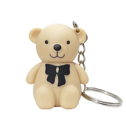 Cute Cartoon Bear Design Matte Concealer Liquid Foundation with Keychain, 1 Count Professional High Concealer Moisturizing Hydrating Foundation, Portable Makeup Tools for Daily Use