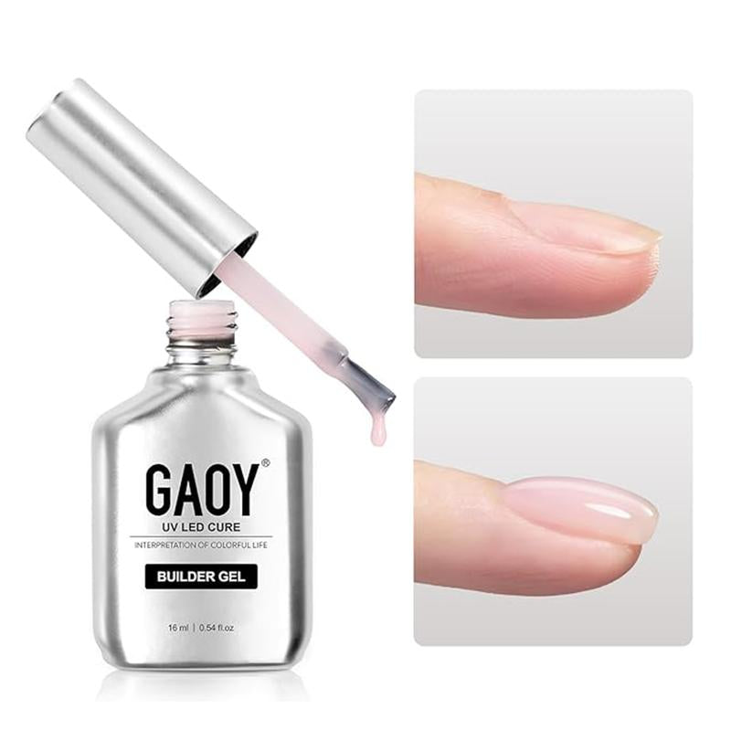 GAOY Builder Gel for Nails, 16ml Nail Strengthener in a Bottle, Nail Extension Hard Gel, Soak Off Long Lasting UV Gel