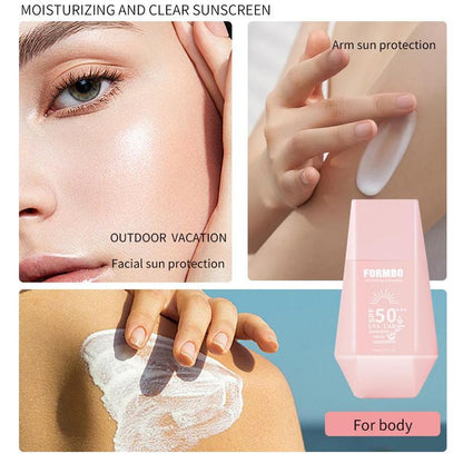 Moisturizing and Clear Sun Ray Protection Cream, Long Lasting Sun Blocker, Waterproof Sun Blocking Lotion, Facial Ultraviolet Light Protection Cream, Facial Skin Care Product