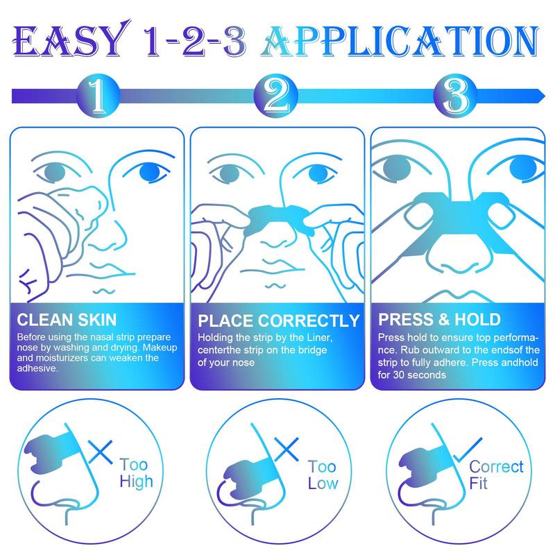 Nasal Strips, 80pcs/box Nose Strips, Nose Strips for Snoring, Suitable for Men & Women