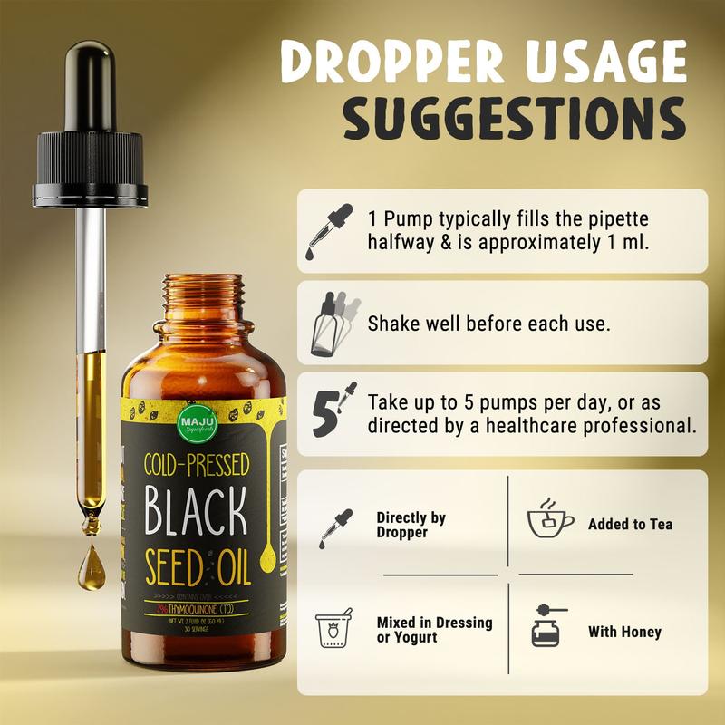 MAJU Black Seed Oil Liquid Dropper (2oz) Serums Skincare Skin Repair Comfort