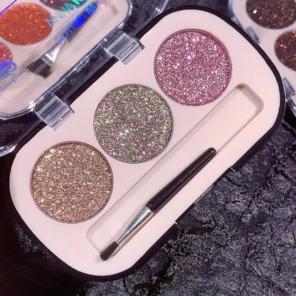 Glitter Eye Shadow Palette, 1 Count Shimmering Eye Shadow Makeup Products for All Styles and Occasions