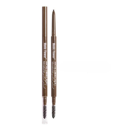 2 In 1 Eyebrow Pencil (1 Piece), Long Lasting Eyebrow Pencil, Double-ended Brow Styling Brush, Brow Shading and Filling Pencil, Brow Brush Makeup Tool