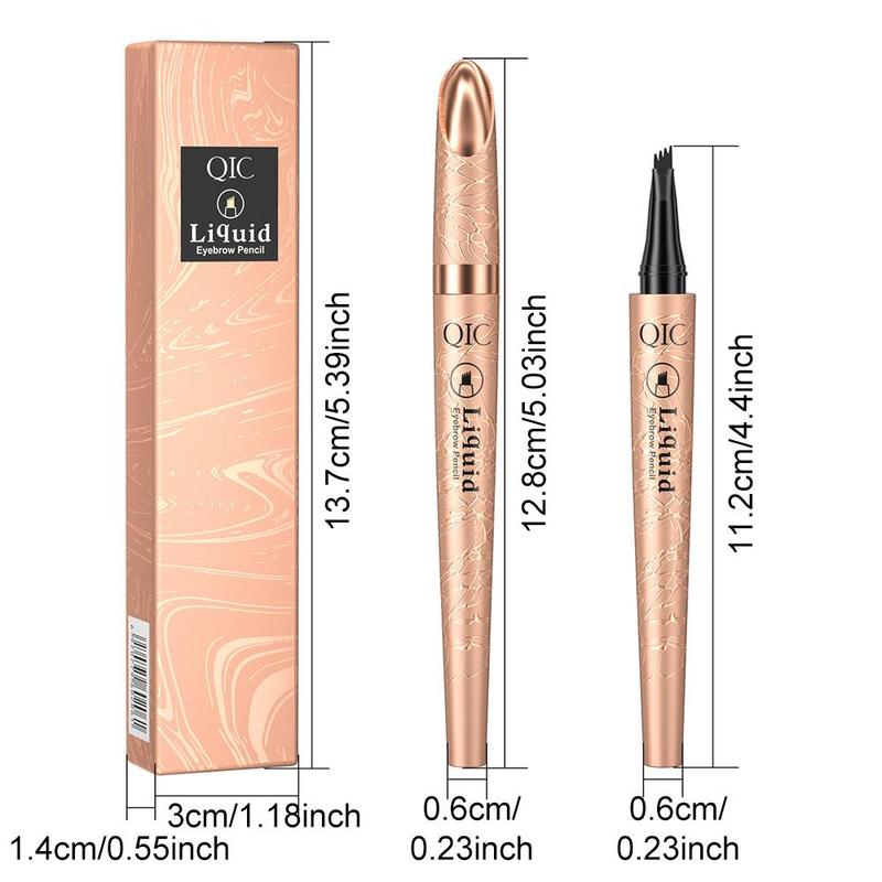 Waterproof Liquid Eyebrow Pencil, Long Lasting Four-pointed Eyebrow Pencil, Brow Styling Brush, High Pigmented Brow Shading & Filling Pencil, Makeup Tools