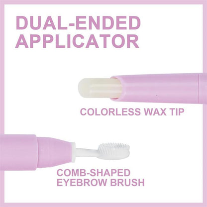 Eyebrow Wax with Brush, Transparent Waterproof Long Lasting Eyebrow Wax Pen for Feathered Fluffy Eyebrow Shaping Styling Makeup Pencil