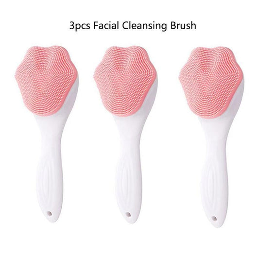 Silicone Facial Cleansing Brush, 3pcs/set Face Wash Scrubber, Face Cleaning Face Massage Brush, Skincare Tool for Daily Use