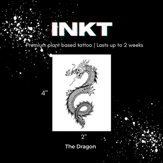 Year of The Dragon Tattoo | 2 Week Temporary Tattoo | Semi Permanent Tattoo | Plant Based Vegan Tattoo | Dragon Tattoo | Animal Tattoo | Chinese Zodiac Tattoo | Gift Idea | Festival Tattoo