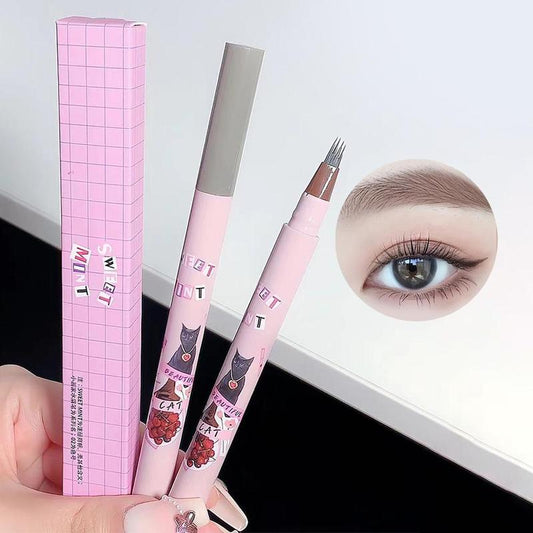 4-claw Eyebrow Pen, 1 Count Waterproof Long Lasting Brow Styling Pen, Brow Shading & Filling Pencil, Eye Brow Makeup Products for Daily Use