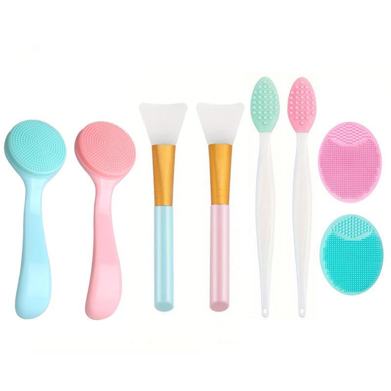 Silicone Face Scrubber, 8pcs/set Face Scrub Brush, Face Scrubber Set, Facial Skin Care Tool for Daily Use, Silicone Exfoliating Tool for Skin Care