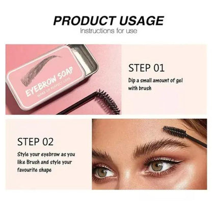 Music Festival Makeup, Eyebrow Soap & Gel Wax, Excellent Eyebrow Styling Wax, Long-lasting Waterproof Eyebrow Styling Soap, Eyebrow Makeup Cosmetic Tool for Women