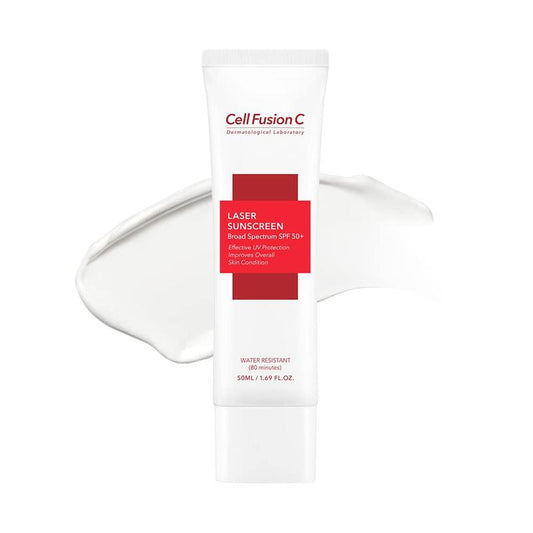 [Cell Fusion C] Laser Sunscreen 100 SPF50+/PA+++ 50ml, Korean Sunscreen with Zinc Oxide to Help Reduce Aging Signs of Sun Damage, Lightweight & Hydrating